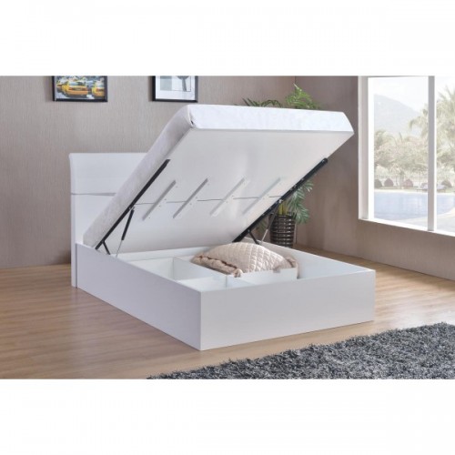 Arden Cherry High Gloss Storage Bed King Size