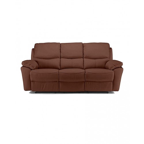 Arezzo Recliner Top Leather & PU 3 Seater Maroon
