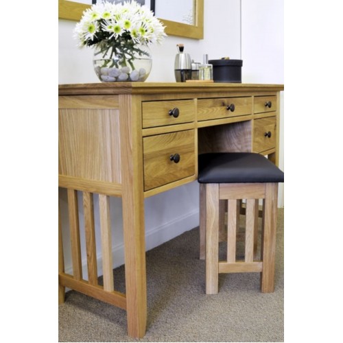 Hereford Rustic Oak Console Dressing Table