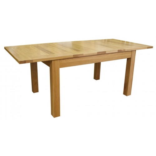 Hereford Rustic Oak Large Extending Dining Table -1350-2030mm