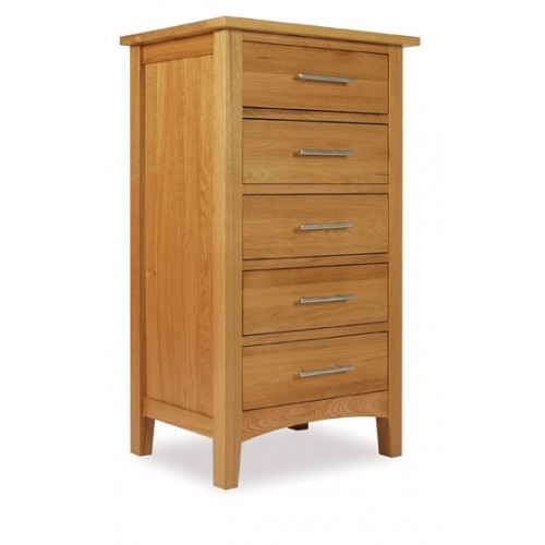Hereford Oak 5 Drawer Slim Chest