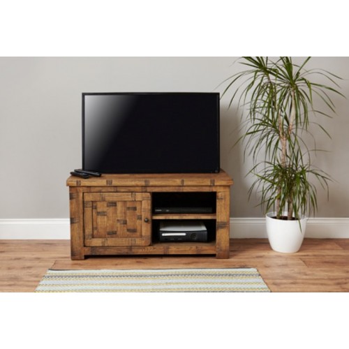 Heyford Rough Sawn Oak One Door Television Cabinet