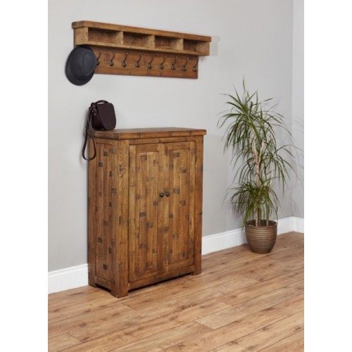 Heyford Rough Sawn Oak Shoe Cupboard