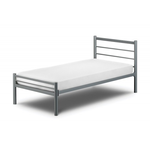 Alpen Bed Aluminium Finish 150cm Metal Bed