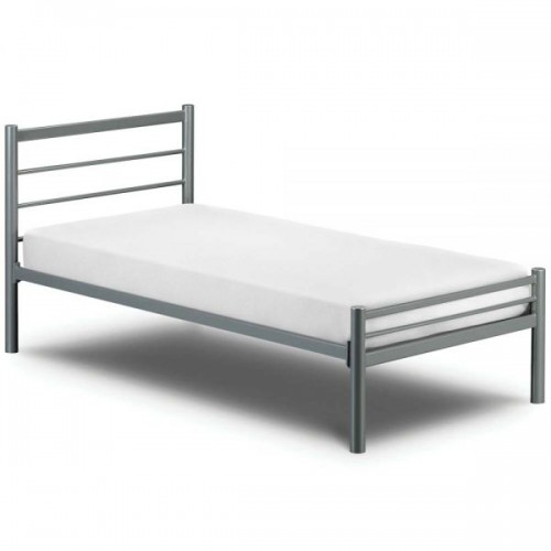 Alpen Bed Aluminium Finish 90cm Metal Bed