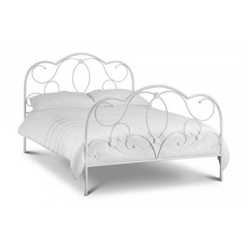 Arabella Bed Stone White Finish 90cm Metal Bed