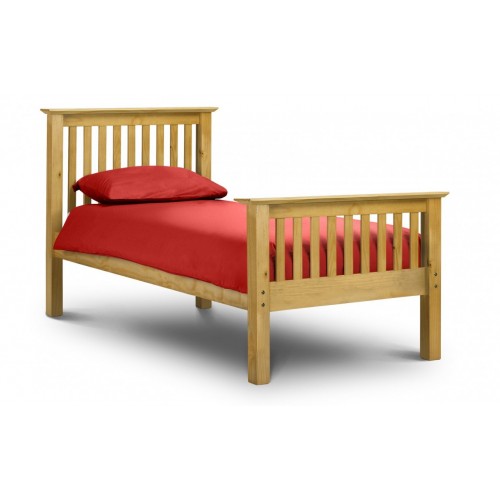 Barcelona Bed High Foot End Pine 150cm Antique Finish