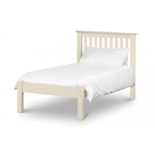 Barcelona Bed Low Foot End Stone White 90cm