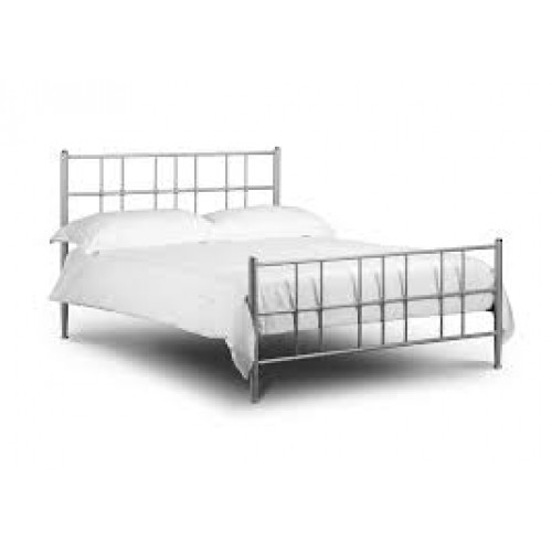 Braemar Bed Aluminium Finish 135cm Metal Bed