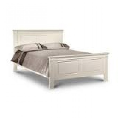 Georgina Stone White Bed 150cm Flat Pack Only 