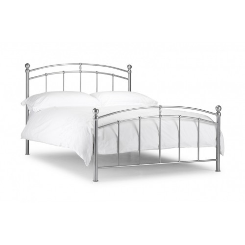 Chatsworth Bed Bright Aluminium 135cm Metal Bed