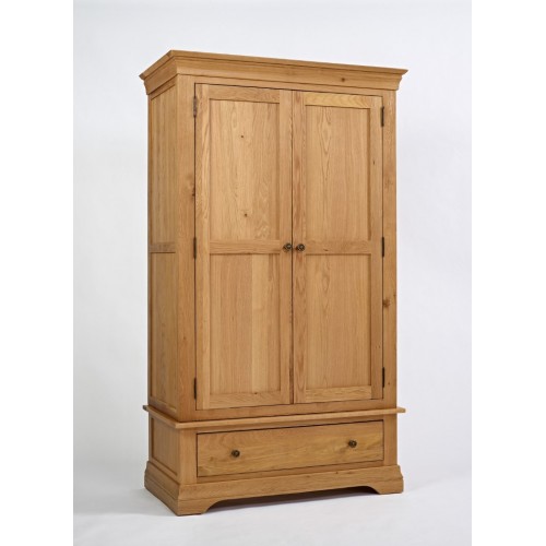 Normandy Oak 2 Door Wardrobe With Drawer