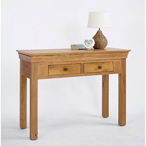 Normandy Oak 2 Drawer Console Table