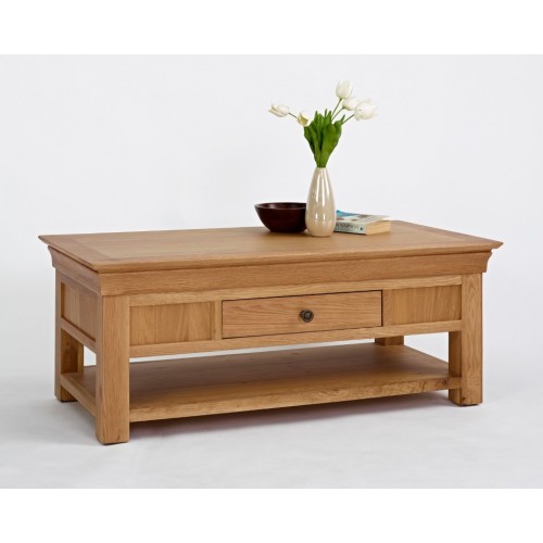 Normandy Oak Coffee Table With Drawer