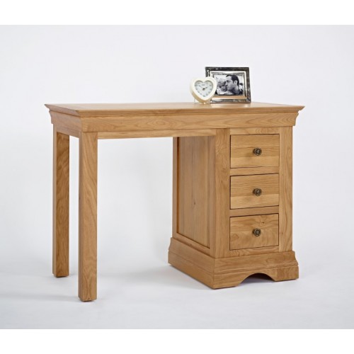 Normandy Oak Single Pedestal Dressing Table