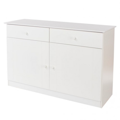 2 Door, 2 Drawer Large Side Board Aspen White Painted