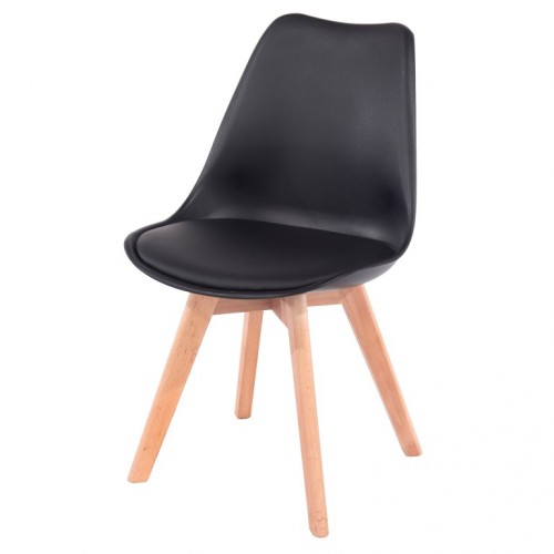 Aspen Padded Pu Chair, Black 