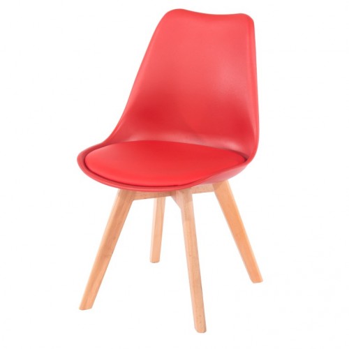 Aspen Padded Pu Chair, Red 