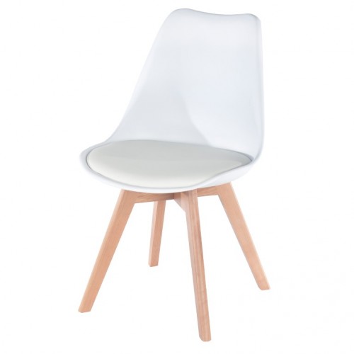 Aspen Padded Pu Chair, White 