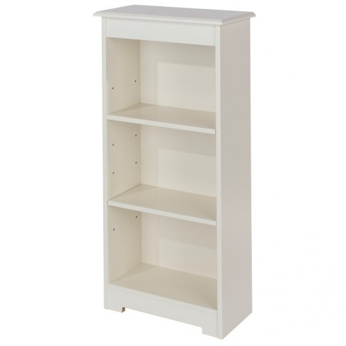 Low Narrow Bookcase Banff Warm White Painted