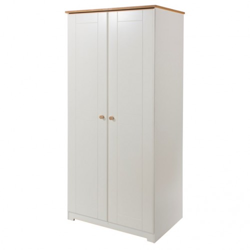 2 Door Wardrobe Colorado Warm White Painted