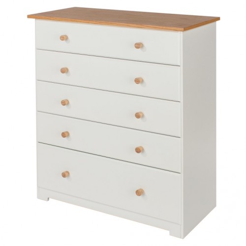 5 Drawer Chest Colorado Warm White Painted