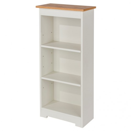 Low Narrow Bookcase Colorado Warm White Painted