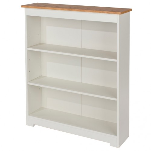 Low Wide Bookcase  Colorado Warm White Painted