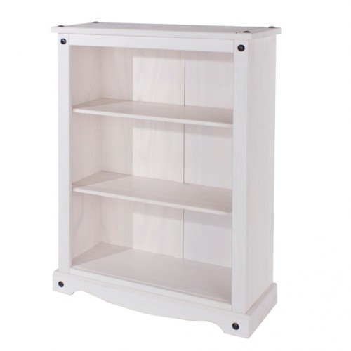 Low Bookcase Corona White Washed