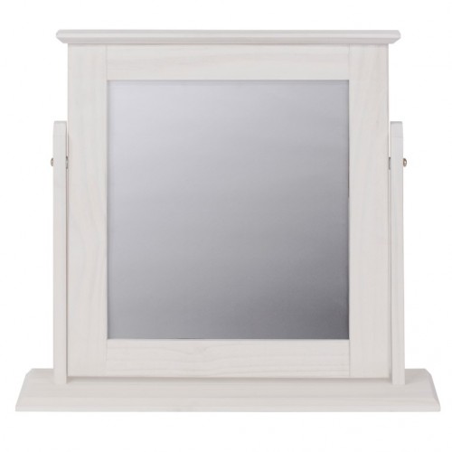 Single Mirror Corona White Washed