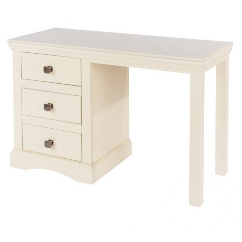 Single Pedestal Dressing Table Quebec Cream Painted 