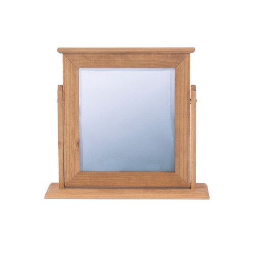 Single Mirror Capri Waxed Pine & White