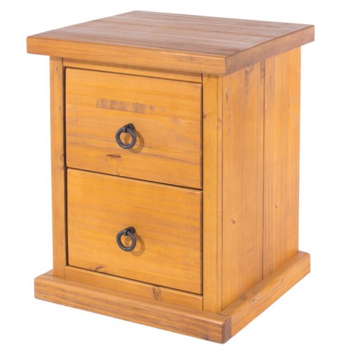 2 drawer bedside cabinet farmhouse pine rough