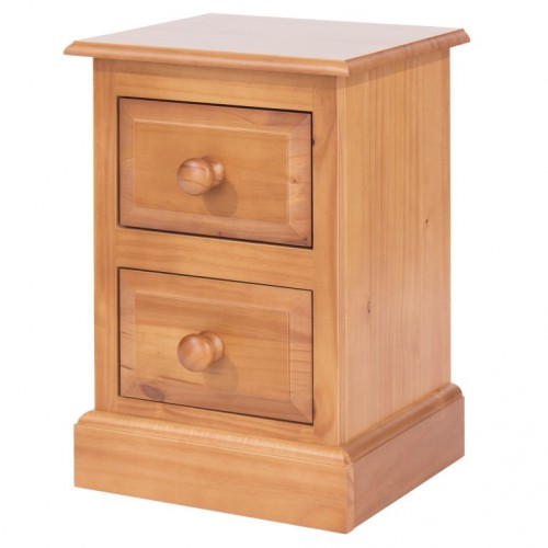 2 drawer petite bedside cabinet Edwardian pine