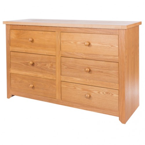 3+3 drawer wide chest hamilton classic style