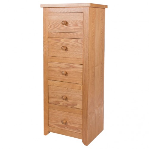 5 drawer narrow chest hamilton classic style