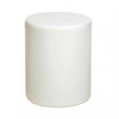 round stool in cream faux leather boston handcrafted dark