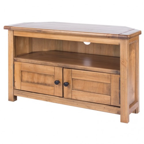 corner TV unit  denver handcrafted aged effect