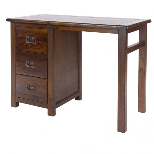 single pedestal dressing table boston handcrafted dark