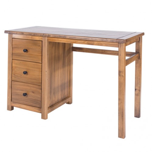 single pedestal dressing table denver handcrafted aged effect