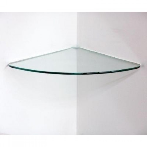 glass corner shelf kit clear  pearl glass shelf kits