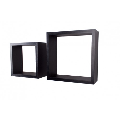 Set of 2 cubes matt black Shelf kit sets matt finish 