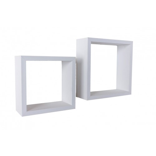 Set of 2 cubes matt white Shelf kit sets matt finish 
