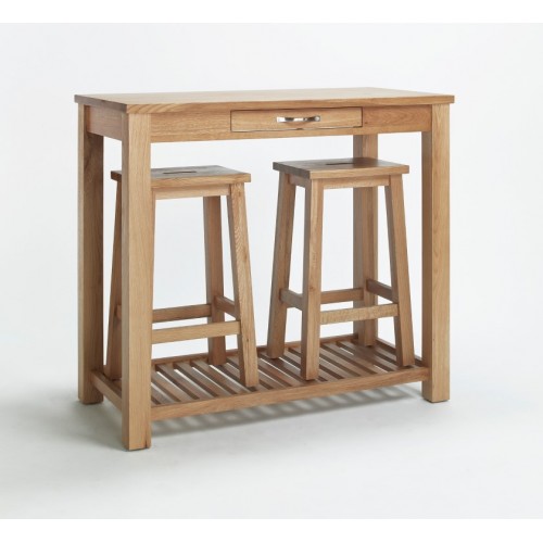 Sherwood Oak Breakfast Table and Stools