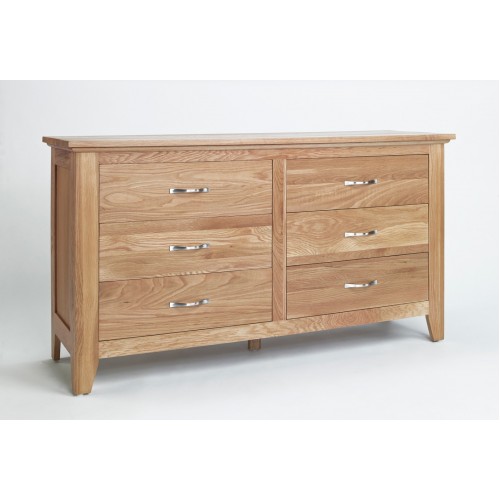 Sherwood Oak Chest 6 Drawer Low