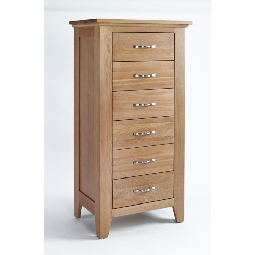 Sherwood Oak Chest 6 Drawer Tall