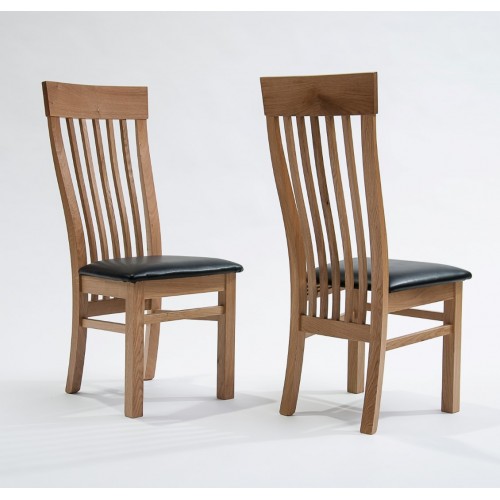 Sherwood Oak Dining Chair With Black Seat