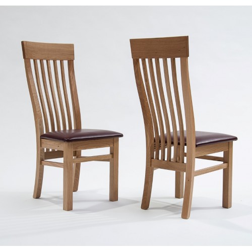 Sherwood Oak Dining Chair with Red Seat
