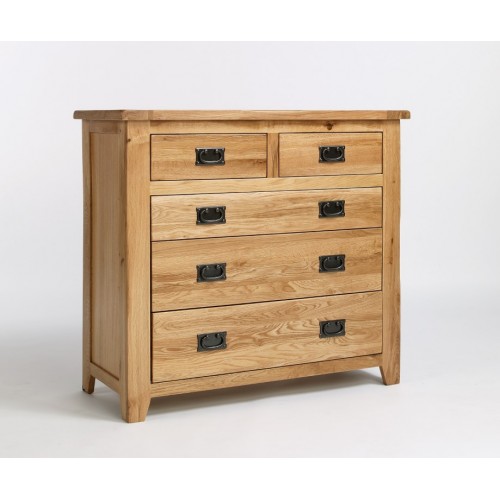 Westbury Oak 2 Over 3 Drawer Chest