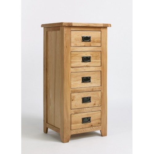 Westbury Oak 5 Drawer Wellington